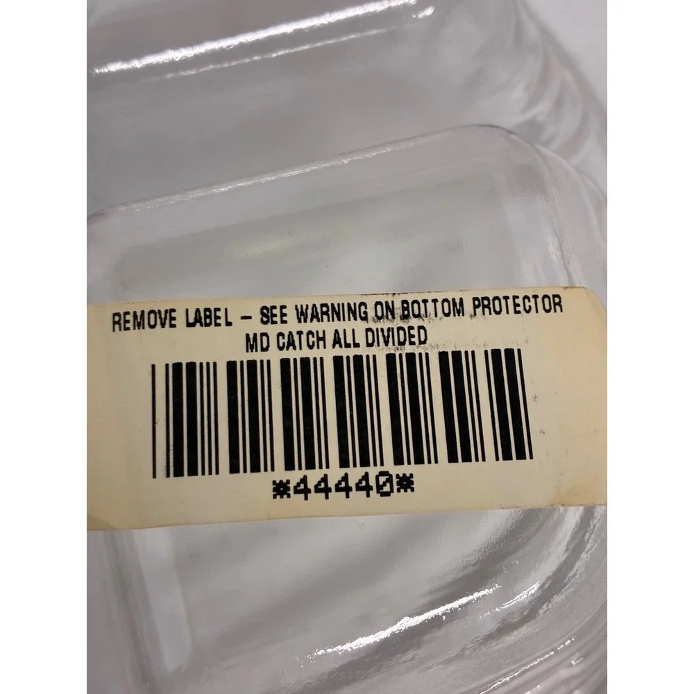 Longaberger Medium Catch All Divided Basket Protectors Clear Plastic 3pk 44440